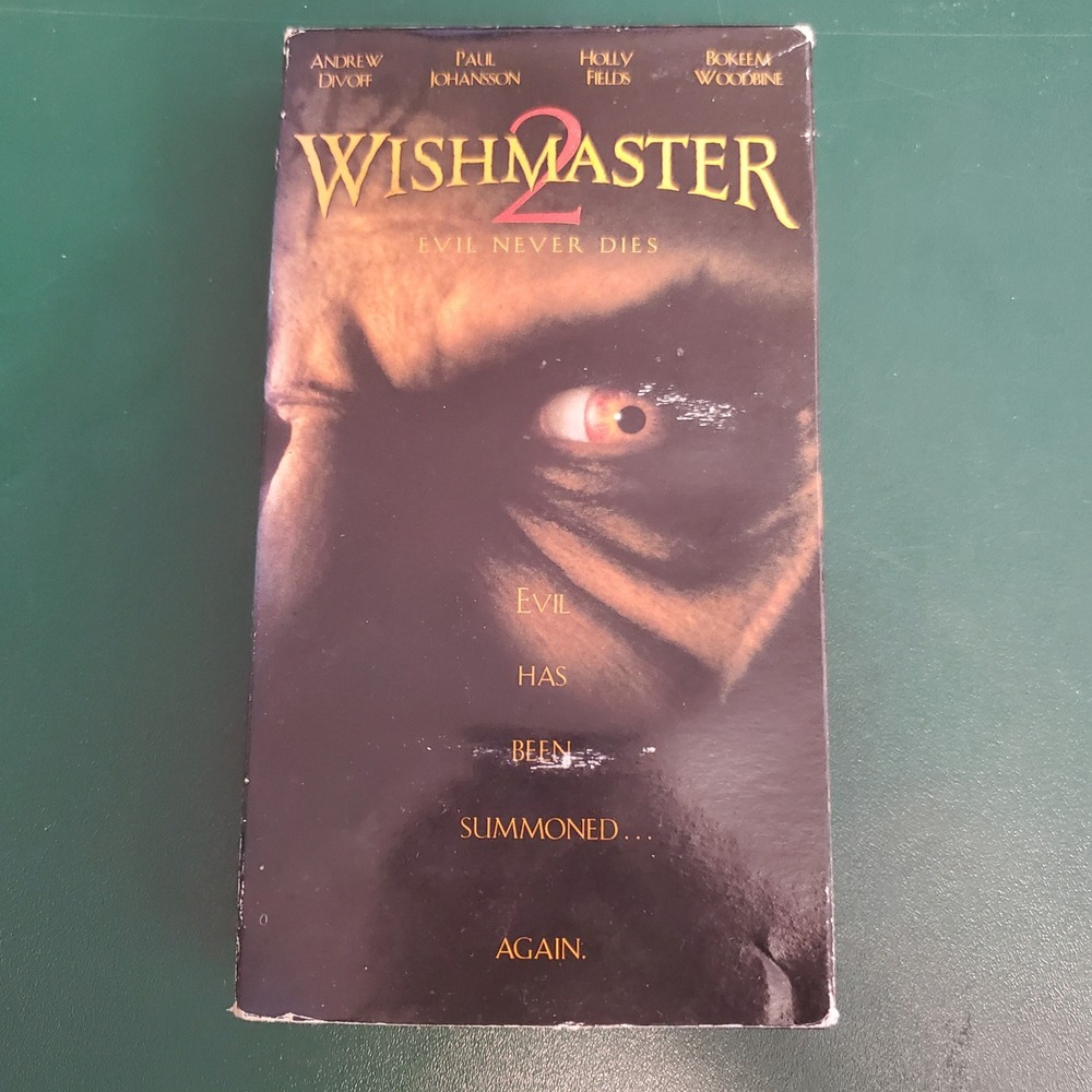 Wishmaster 2 Evil Never Dies VHS 1999 Horror Andrew Divoff Artisan Entertainment